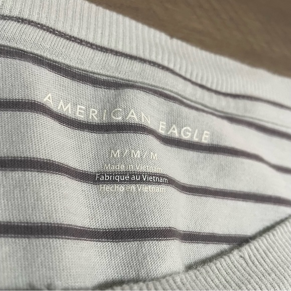 American Eagle Oversized striped mushroom shirt - Picture 3 of 5